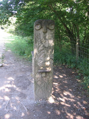 Carved bench at Aysgarth Falls