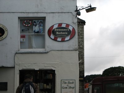 “Sweeney’s Barbers, no appointment needed”