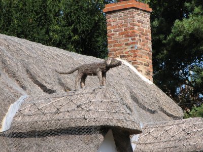 Hemingford Abbots thatched roofs and thatched animals