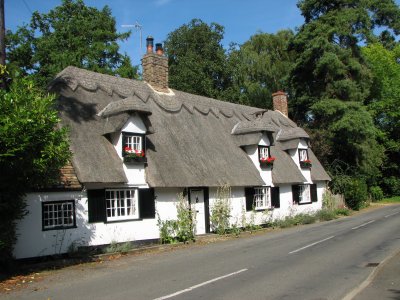 Hemingford Abbots thatched roofs and thatched animals