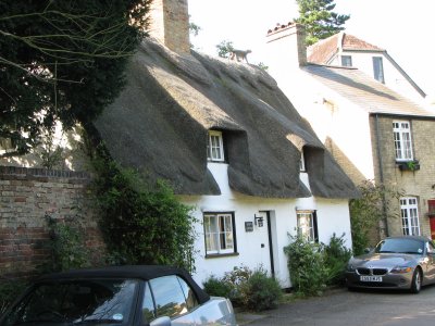 Hemingford Abbots thatched roofs and thatched animals