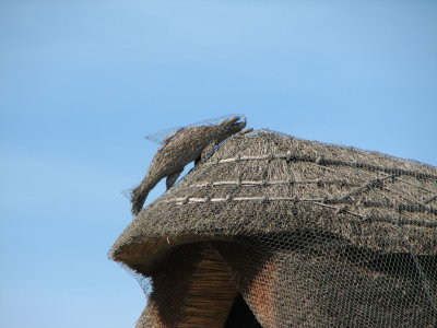 Hemingford Abbots thatched roofs and thatched animals