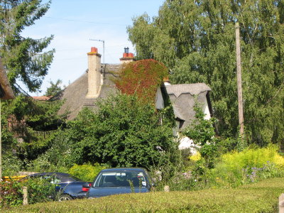 Hemingford Abbots thatched roofs and thatched animals