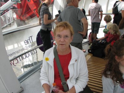 Sharon on the London Eye