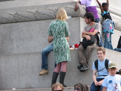 People watching