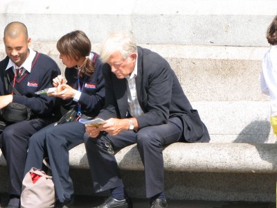 People watching