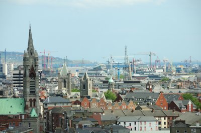  Construction skyline from the Guiness Brewery-The Gravity Bar