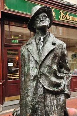 James Joyce statue off of O'Connell St.