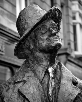 James Joyce statue off O'Connell St.