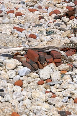 Cobbles and bricks.