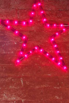 Lighted Star Decoration, in Corridor