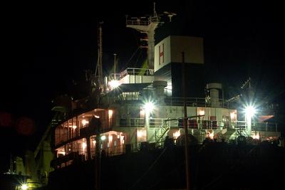 Portsmouth, Alexandria, Salt Ship, Off-loading