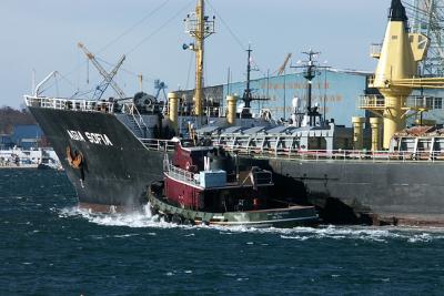 Agia Sofia, bulk carrier, arriving