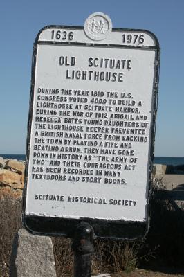 Scituate Light, historic sign