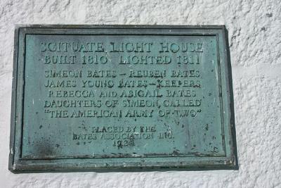 Scituate Light, plaque