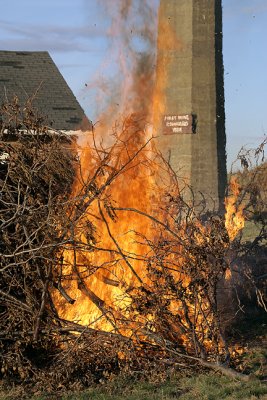 Burn Pile Near Machine Shop