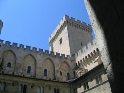 Avignon  the walls surrounding the Palais
