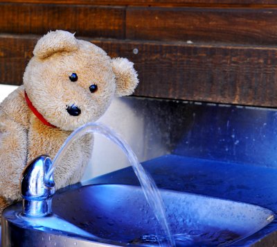 Please don't tell anybody I drink water! It's to change my breath a little ....