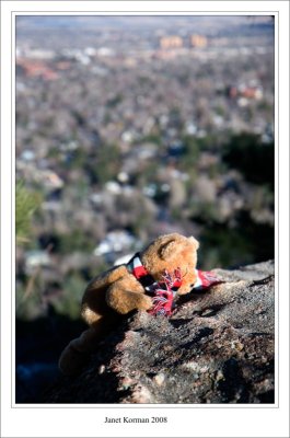 Rock climbing on Flagstaff mountain