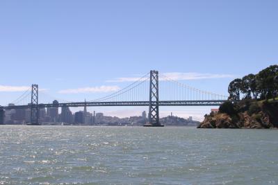San Francisco Downtown including Transamerica Pyramid ,Coit tower and Bay Bridge