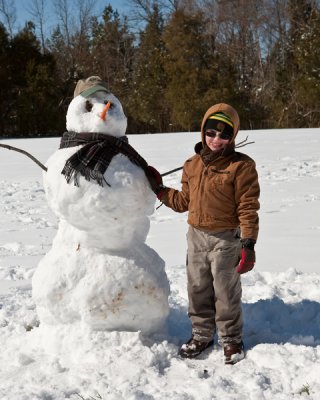 Carson's First Snowman