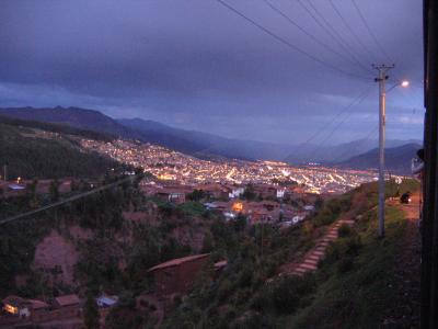 Arriving in Cuzco at dusk