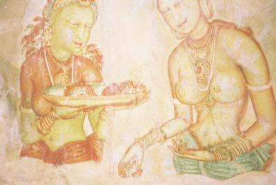 Mural in Sri Lanka cave