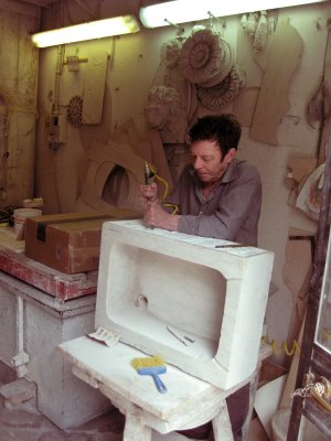 Marble carver - Rome, Italy