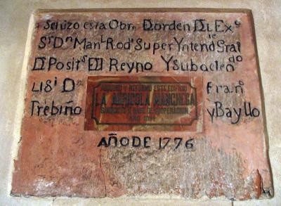 Placa en el Psito