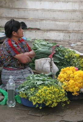 Vendedora de Flores Frente a la Iglesia