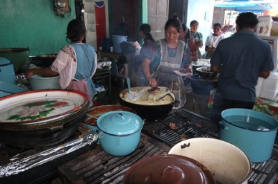 Area de Comida en el Mercado