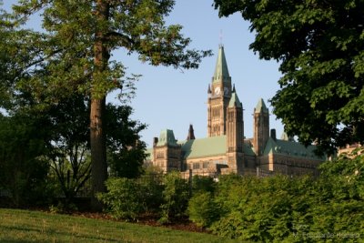 Vista de la Torre del Parlamento Desde el Parque Major's Hill