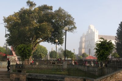 Amanecer con Niebla en el Parque Central