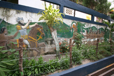 Mural Representando la Conquista de Guatemala