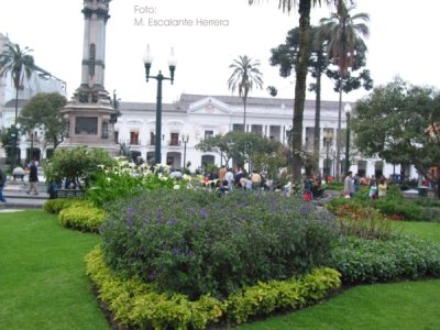 Parque frente a Palacio Nacional