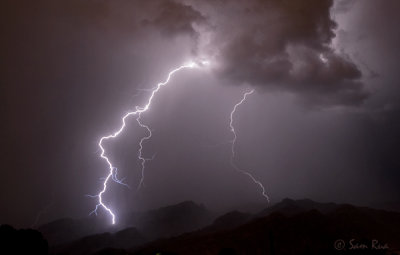 Lightning on the Catalina Mountains #1