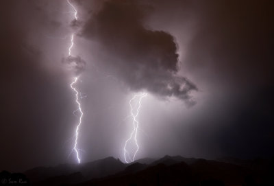 Lightning on the Catalina Mountains #2