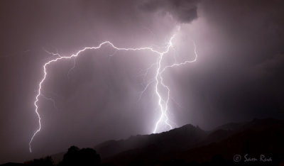 Lightning on the Catalina Mountains #3