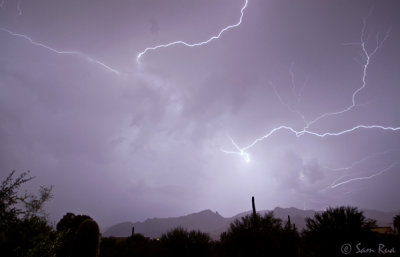 Lightning Over the Catalina Mountains