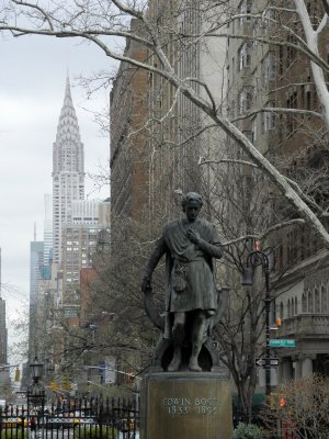Chrysler building view from Gramercy Park