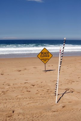 beach closed