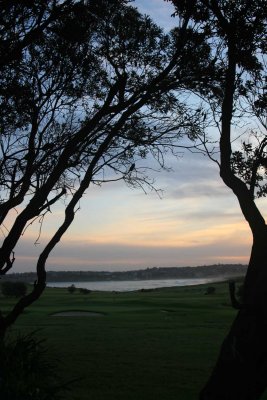 dusk over long reef golf course