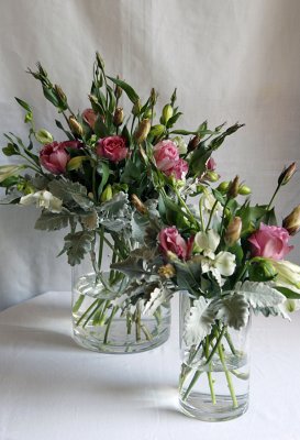 lisianthus, alstromeria & dusty