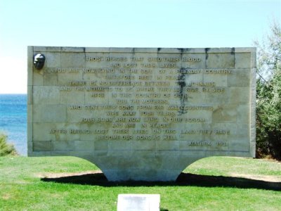 Gallipoli (50).Attaturk's famous words, really brings a lump to your throat and a tear to to the eye when you read it here