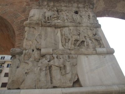 The Arch of Galerius carved relief work