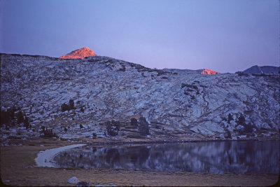 Twilight  over Evelyn Lake