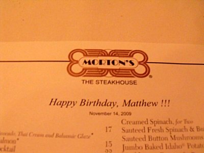 Birthday Menu