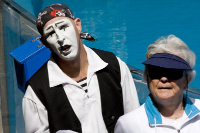 Mimes at Seaworld's Clide and Seymour Show