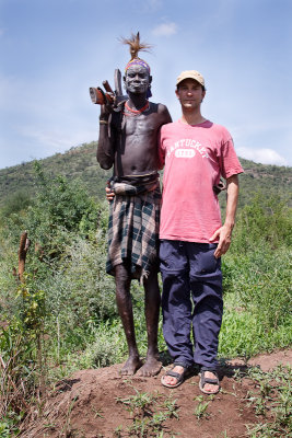 Me and a Mursi Warrior in Mago National Park - Ethiopia   **Full**