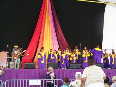 The gospel tent, Second Mount Carmel Choir